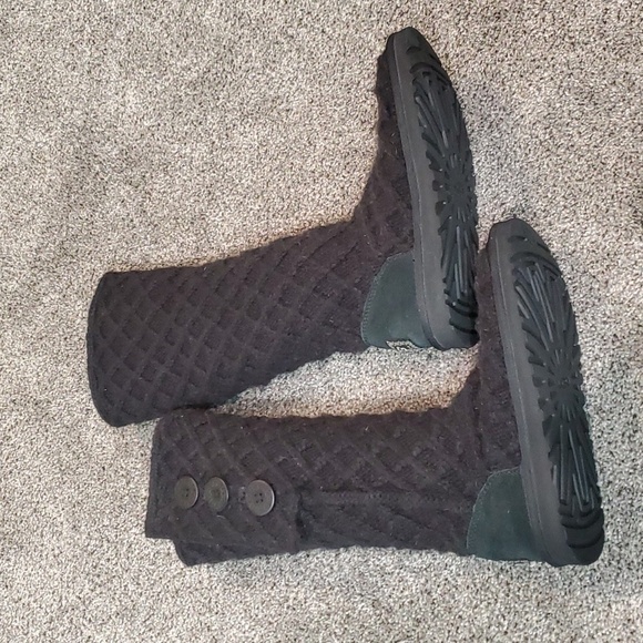 Ugg Australia Women 3066 Tall Button 3 sweater cardi boots shoes sz 7 - Picture 10 of 13